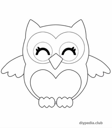 Сова трафарет