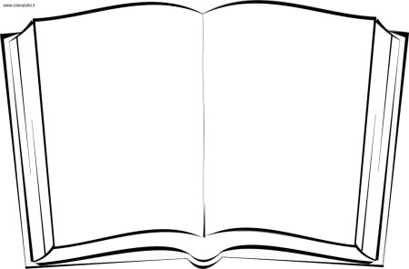 Контурное изображение раскрытой книги
