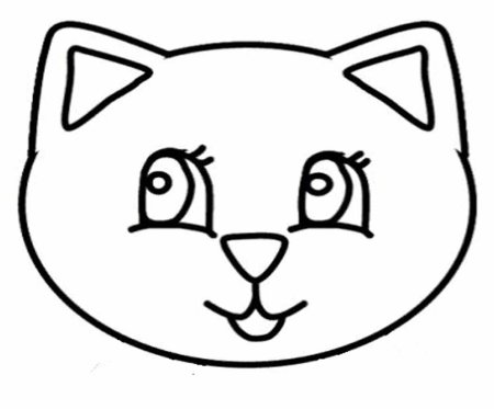Кошачья мордочка трафарет