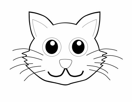 Мордочка котика раскраска