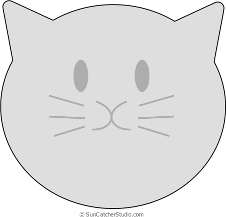 Мордочка котика для аппликации