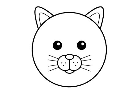 Мордочка кошки раскраска