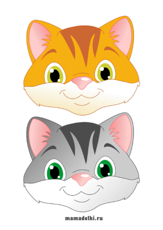 Маска котенка для детей