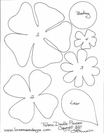 Шаблон цветы из фетра (48 фото)