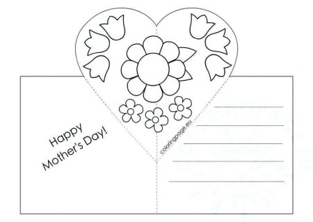 Открытка mother's Day шаблон