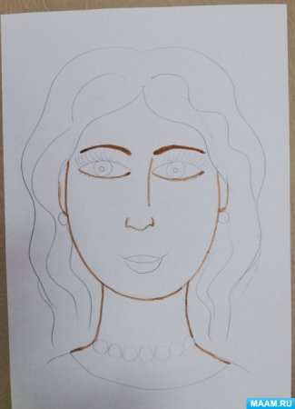 Лицо женщины для раскрашивания