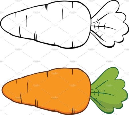 Шаблон морковка для аппликации для детей (46 фото)