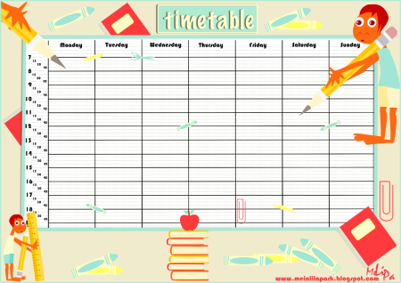 School Schedule шаблон