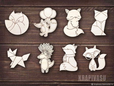 Заготовки для броши из дерева