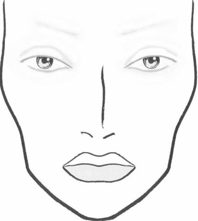 Face Chart для визажистов шаблон