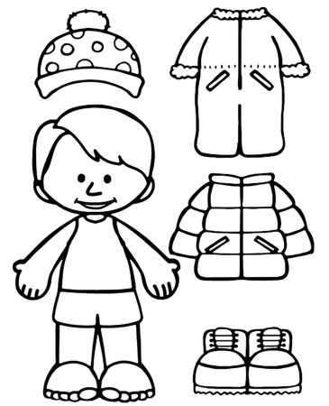 Шаблон одежды для аппликации для детей (40 фото)