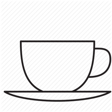 Трафарет чашка с блюдцем