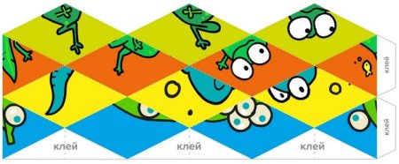 Флексагон схема для печати