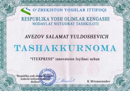 Ташаккурнома ёзиш