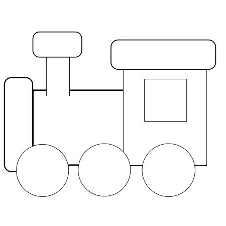 Раскраска паровозик
