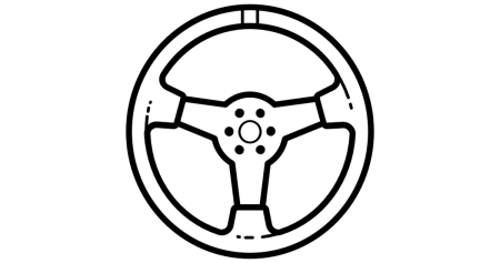 Автомобильный руль сбоку вектор