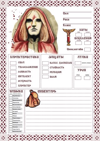 Карточка персонажа для ролевой