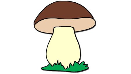 Шаблон грибочка для аппликации