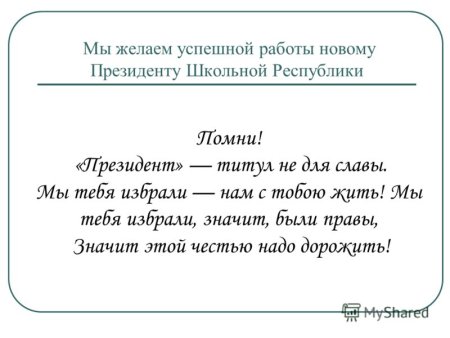 Удостоверение президента школьного самоуправления