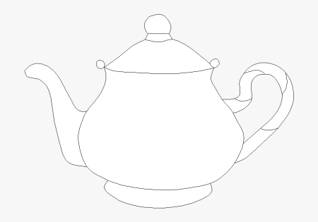 Чайник трафарет для рисования