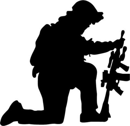 Силуэт военного