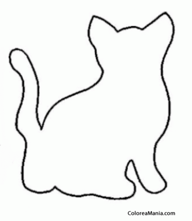 Трафарет кошки для рисования