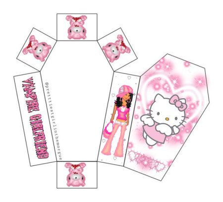 Гробик с hello Kitty из бумаги