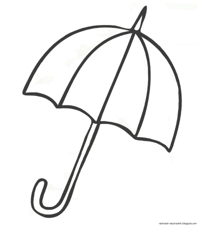 Трафарет зонтика для аппликации