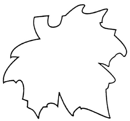 Лист клена трафарет