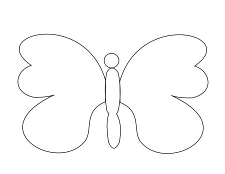 Шаблон бабочки для аппликации в детском саду (41 фото)