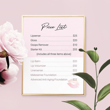 Price list шаблон для инстаграмма