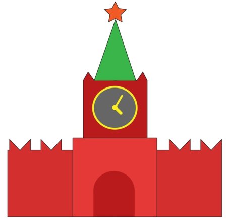 Спасская башня Кремля вектор
