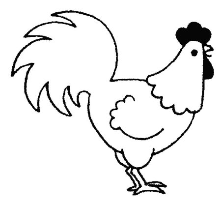 Курица раскраска