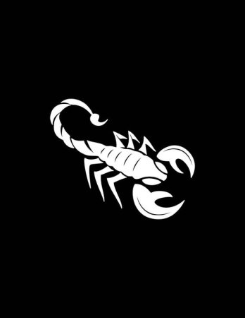 Скорпион трафарет