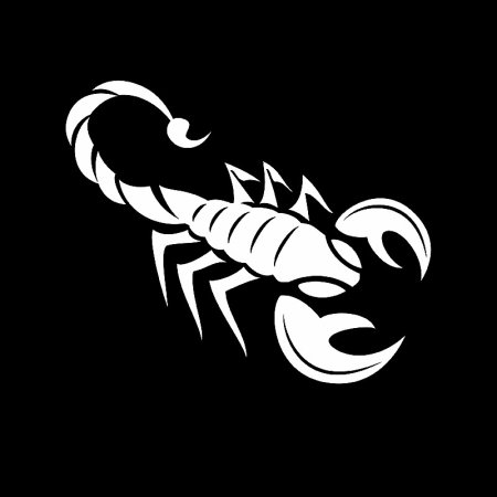 Скорпион трафарет
