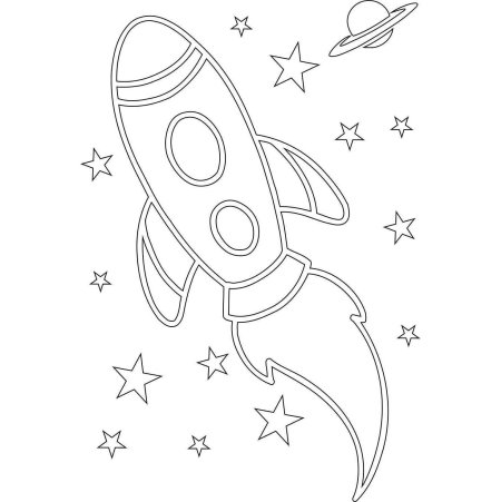 Космонавт раскраска для детей