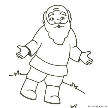Дед раскраска