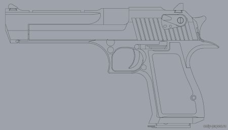 Чертёж пистолета Desert Eagle