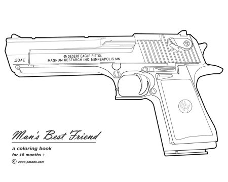 Чертёж пистолета Desert Eagle