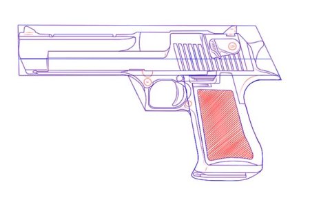 Чертёж пистолета Deagle