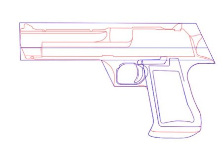 Deagle CS go чертеж