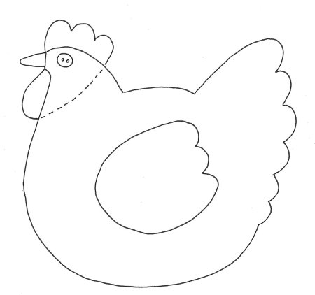 Трафарет курицы