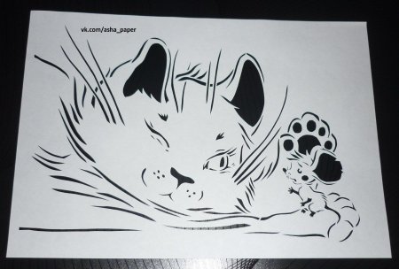 Вытынанка кошка