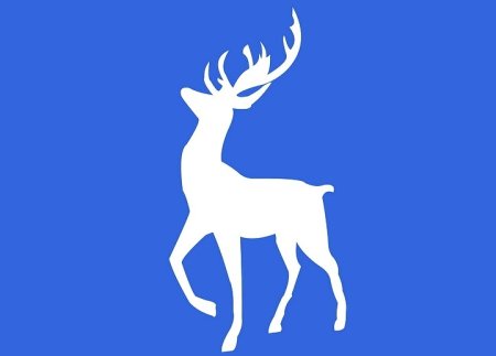 Новогодний олень силует
