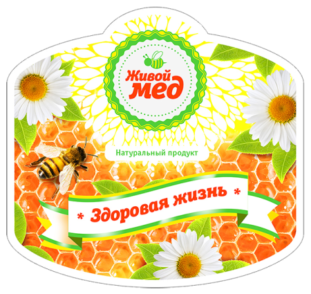 Баночка мёда с этикеткой