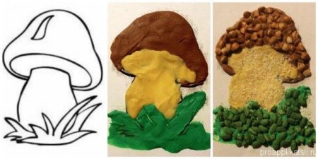 Пластилинография гриб Боровик