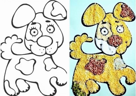 Шаблон собаки для рисования
