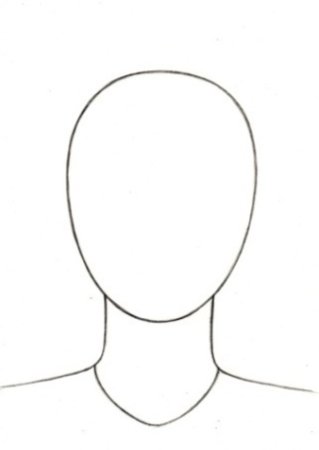 Контур лица для рисования для детей