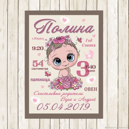 Метрика для мальчика шаблон