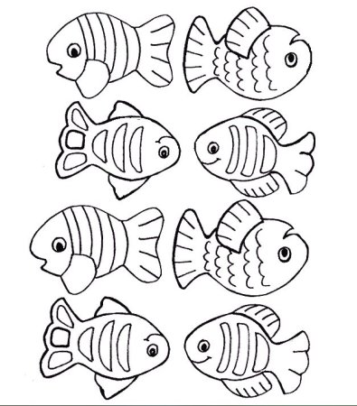 Шаблон рыбок для аппликации аквариум (50 фото)